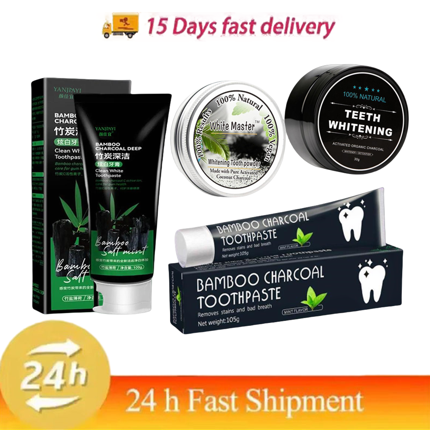 Teeth Whitening Activated Organic Charcoal - Bamboo Charcoal Toothpaste Whitening Teeth Activated