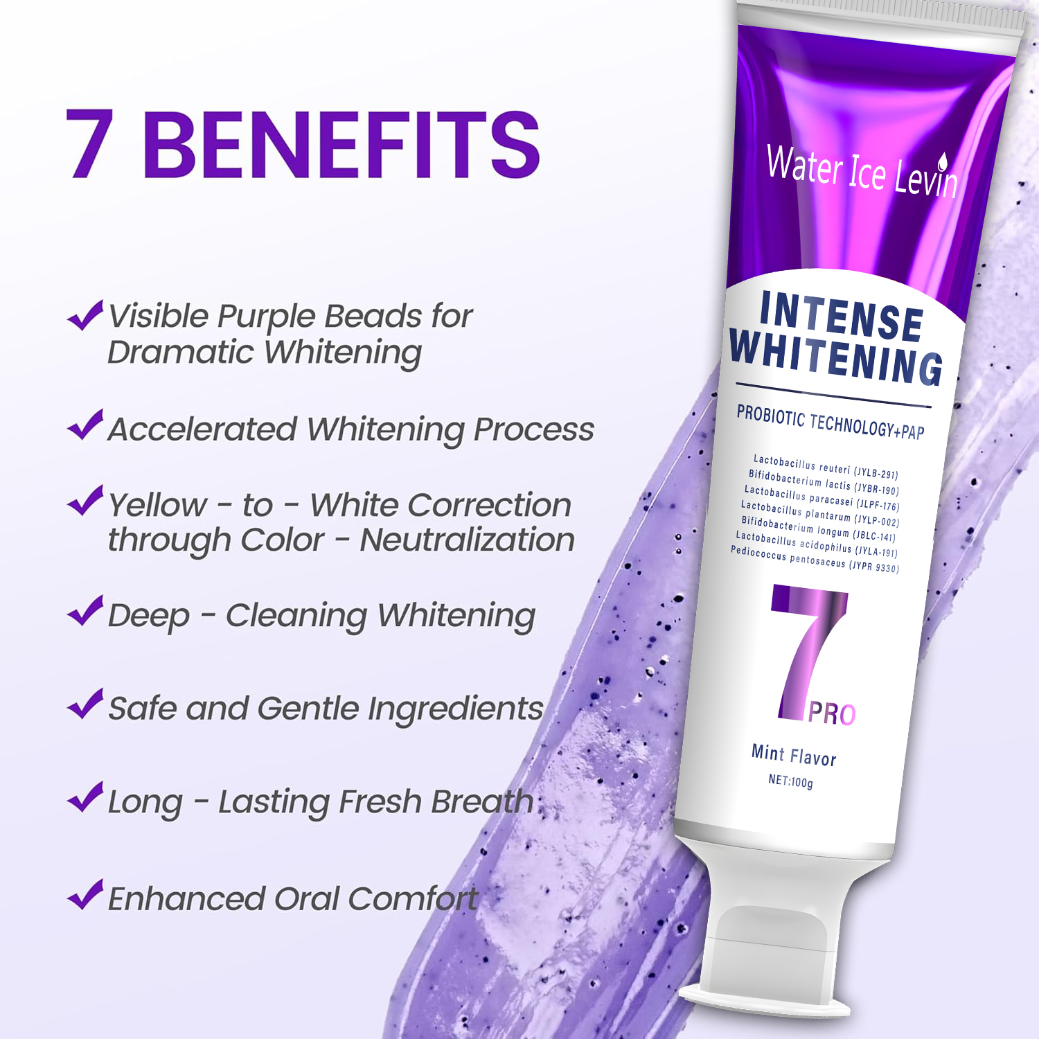 Teeth Whitening Cream - Ultra-Deep Probiotic Whitening Toothpaste, Deep Cleaning