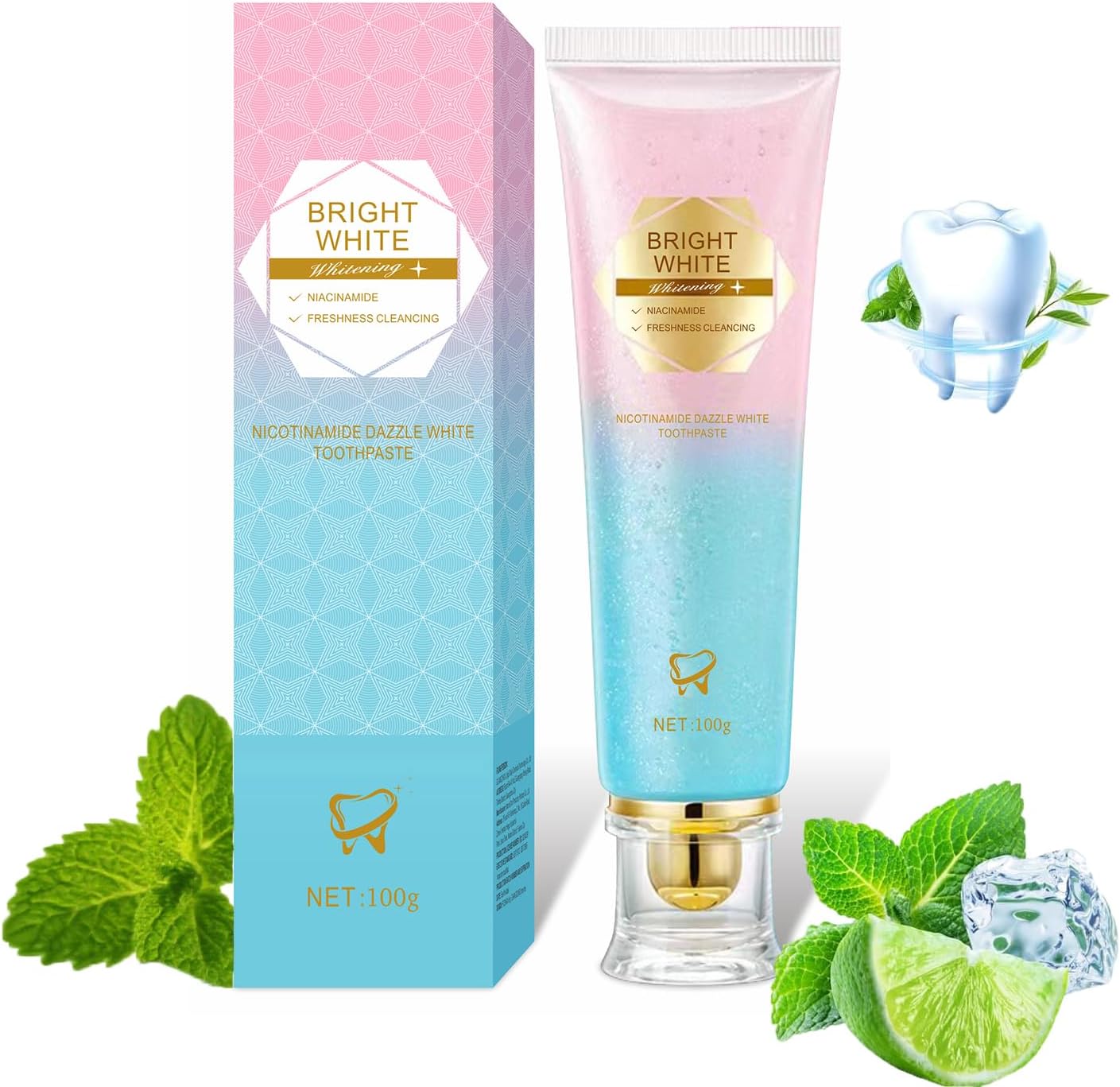 Teeth Whitening Cream - Niacinamide Whitening Toothpaste Intensive Whitens Teeth