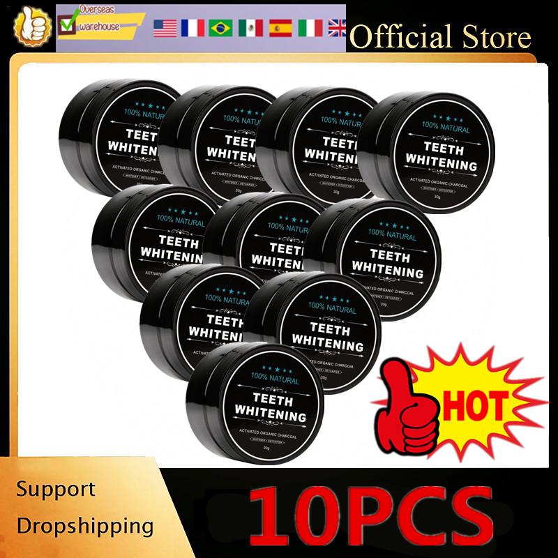 Teeth Whitening Activated Organic Charcoal - 10PCS 30g Natural Teeth Whitening Powder