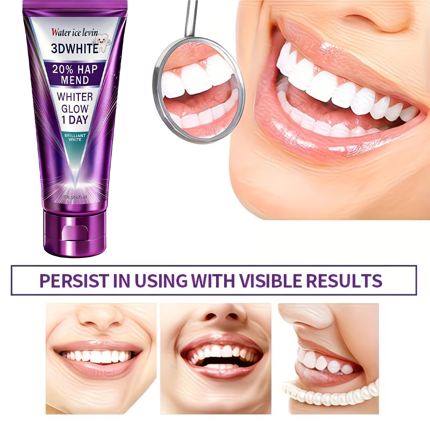 20% HAP 3D White Toothpaste -  - Teeth Whitening Charcoal review and price