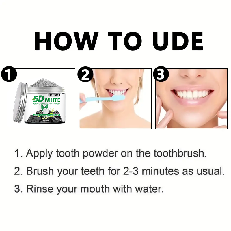 YUlTlKUE 5D White Activated ch - Teeth Whitening Charcoal review and price