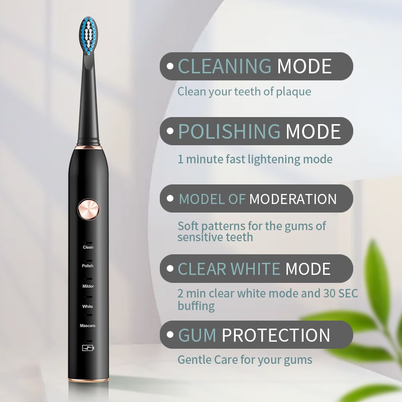 Jianpai Black and White Sonic  - Electric Toothbrush Sonic review and price