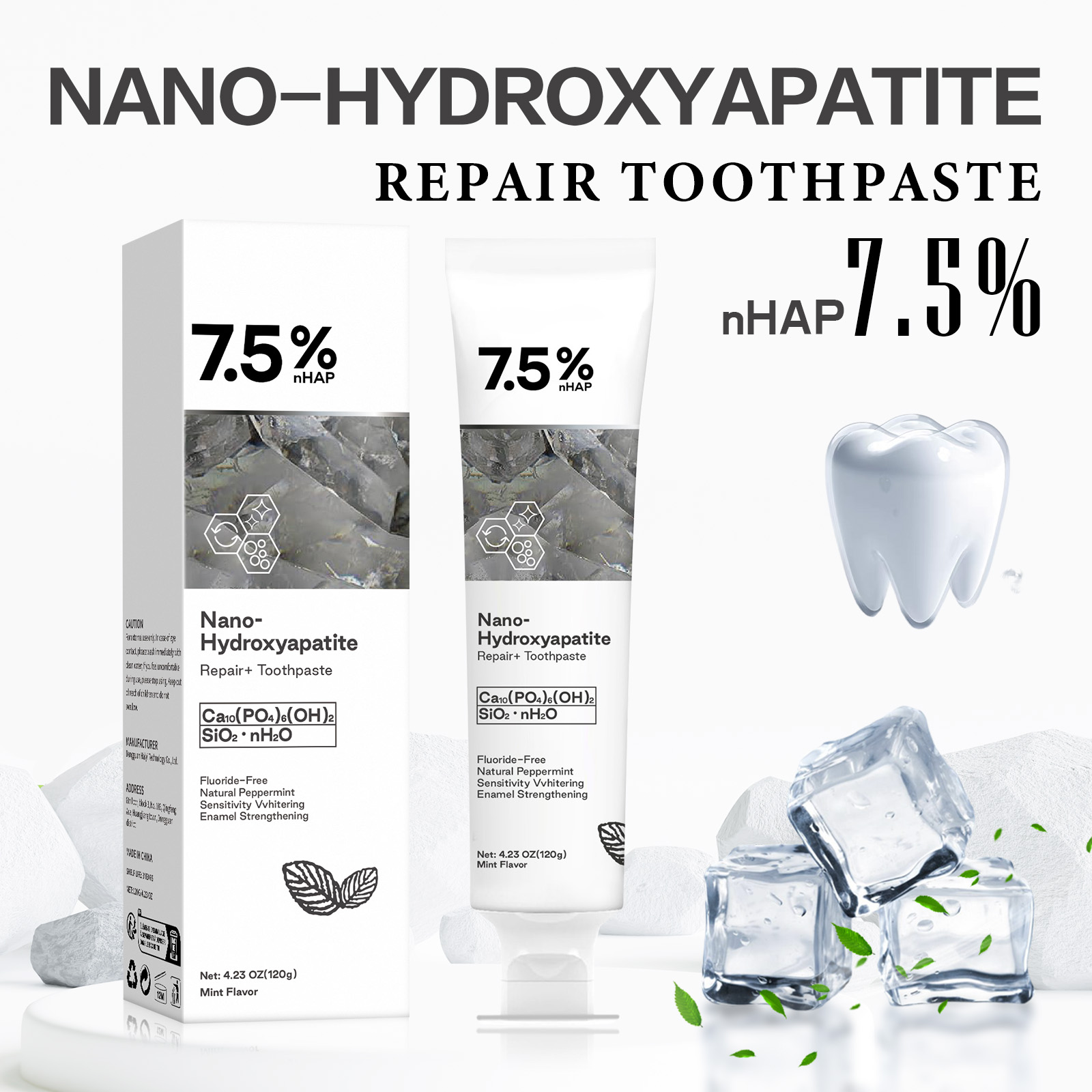 Nano Hydroxyapatite Toothpaste - Teeth Whitening Cream review and price