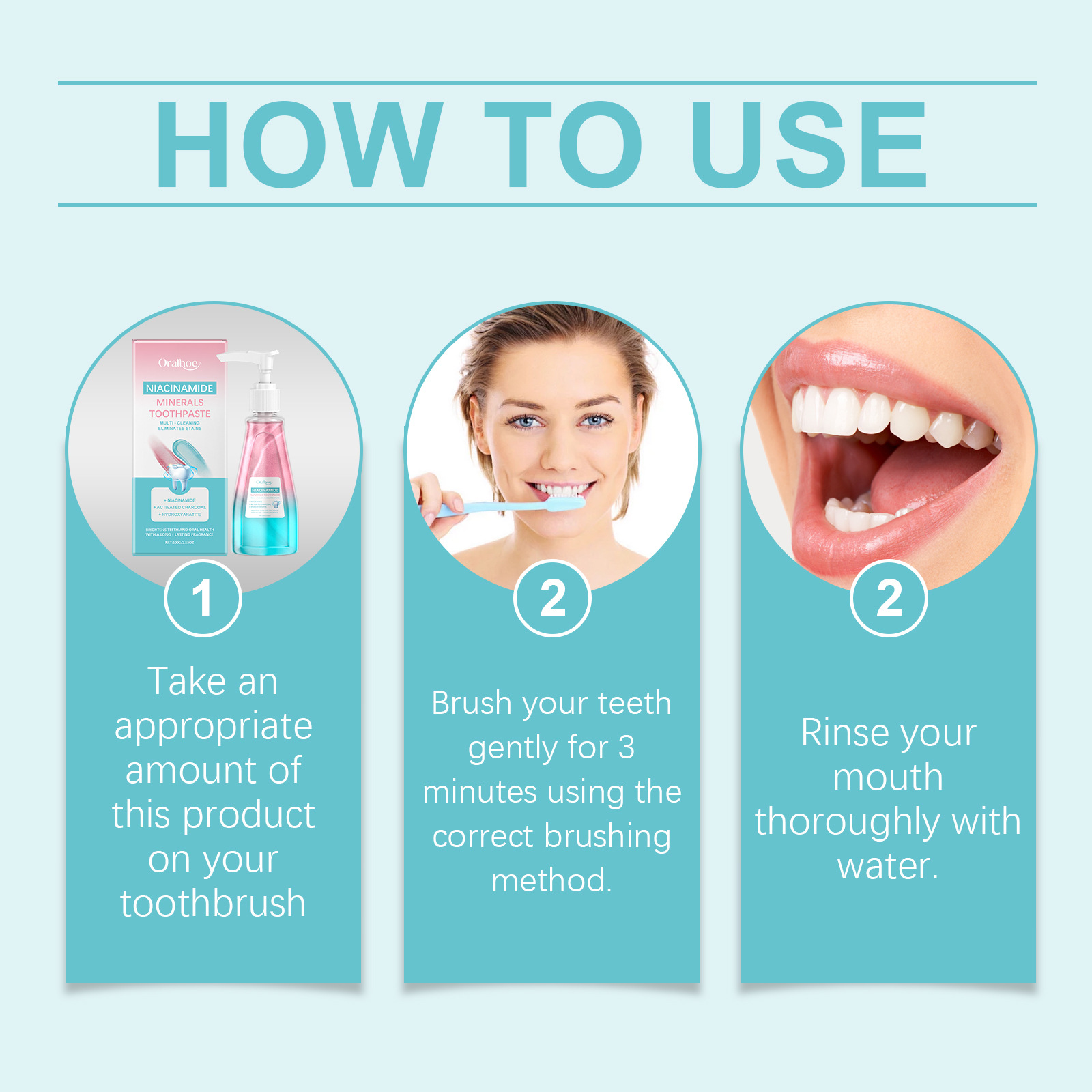 Oralhoe Niacinamide Press Pump - Teeth Whitening Charcoal review and price