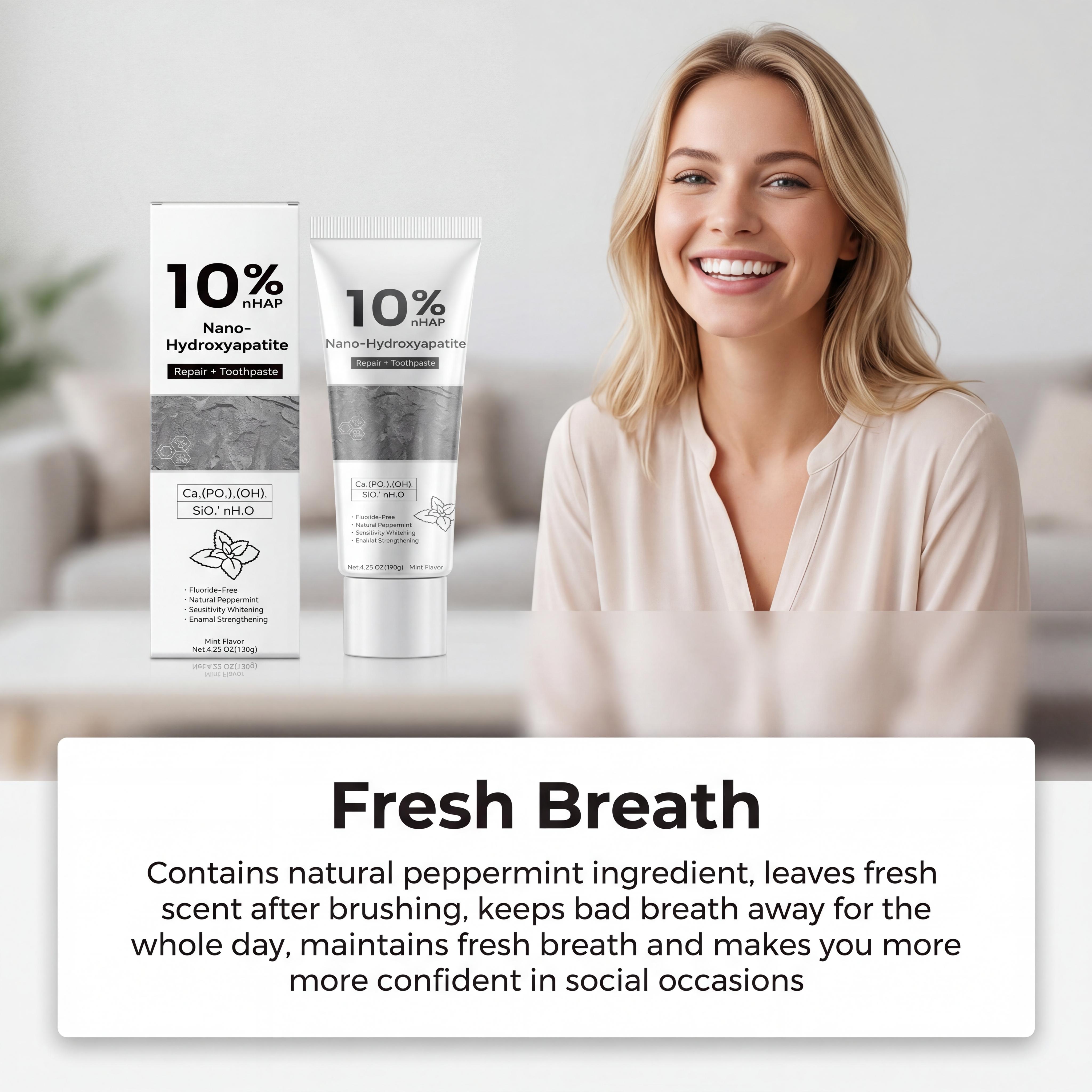 Nano-Hydroxyapatite Toothpaste - Teeth Whitening Cream review and price