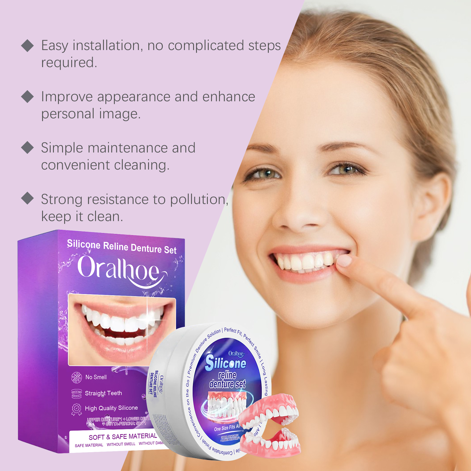Silicone Denture Set Fit Tempo - Teeth Whitening With Braces review and price