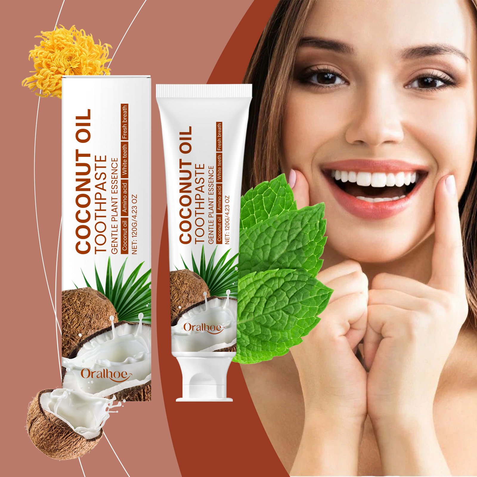 Coconut Oil Toothpaste Teeth W - Teeth Whitening Cream review and price