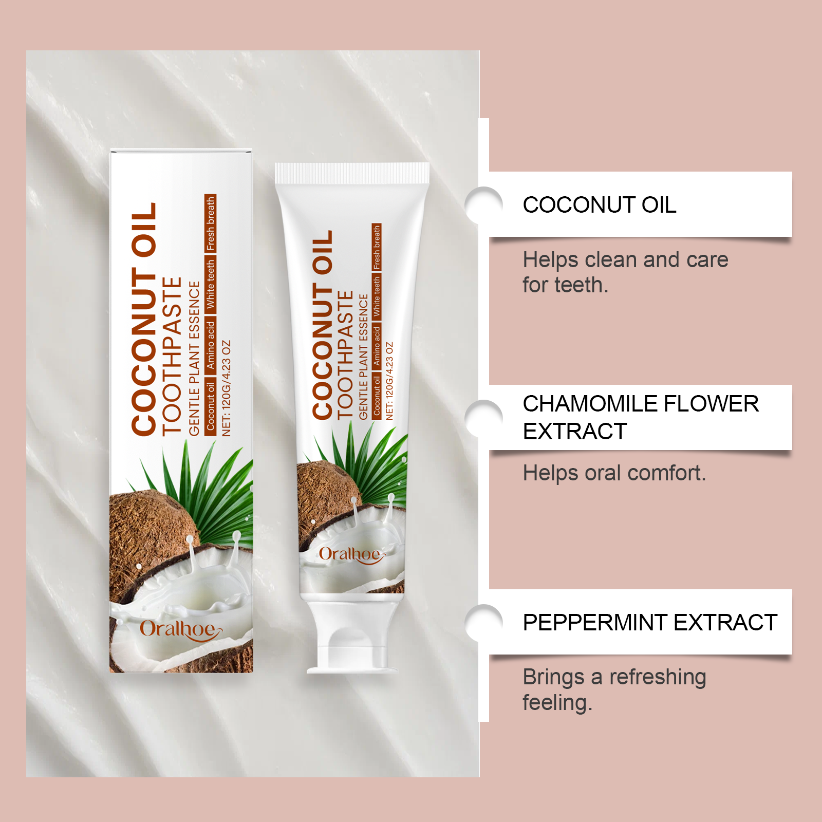 Coconut Oil Toothpaste Teeth W - Teeth Whitening Cream review and price