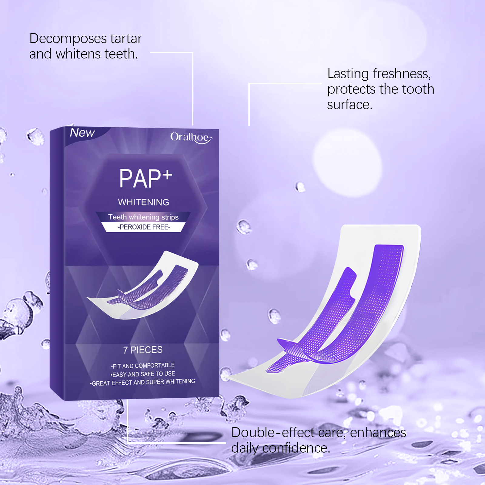 Purple Teeth Whitening Strips  - Teeth Whitening Cream review and price