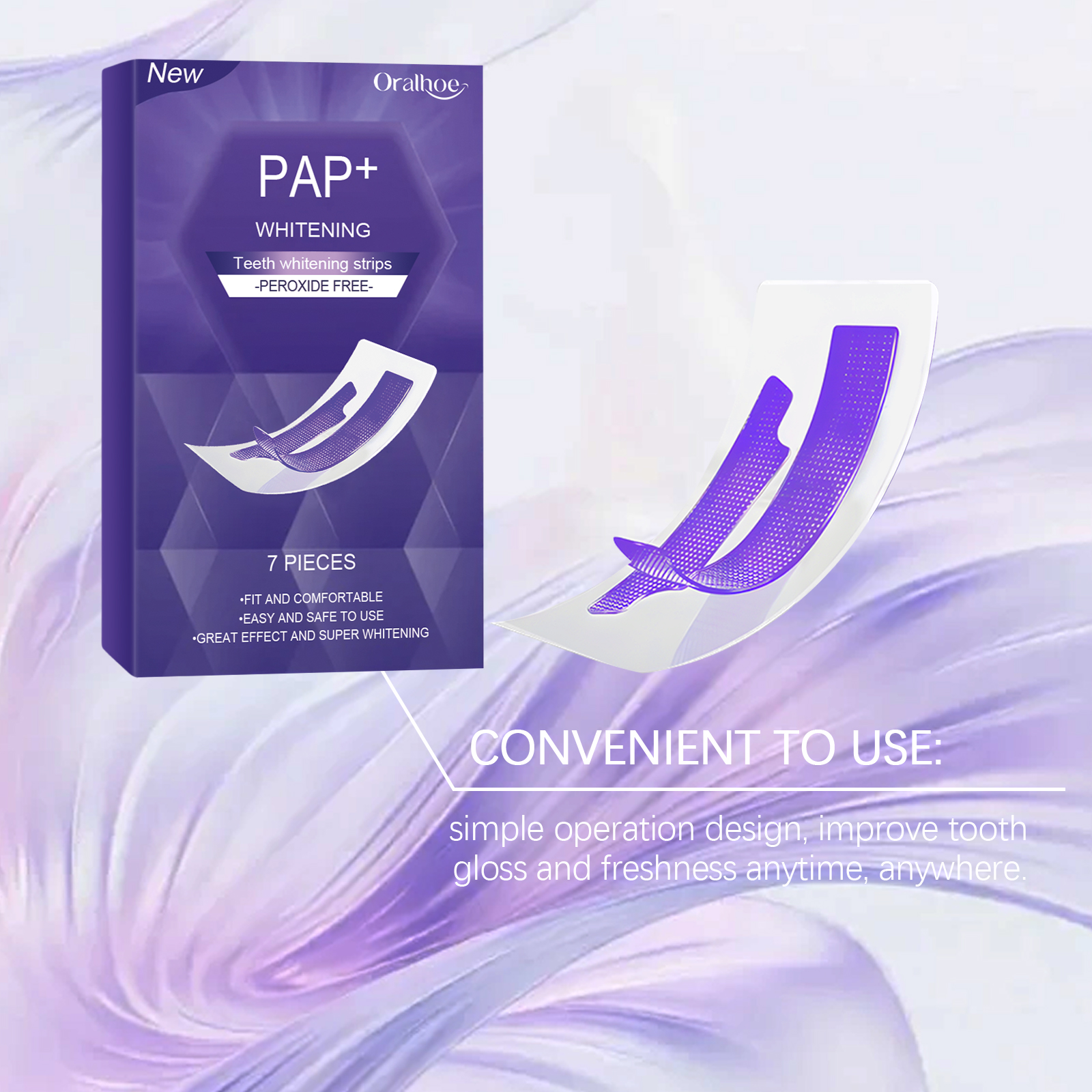 Purple Teeth Whitening Strips  - Teeth Whitening Cream review and price